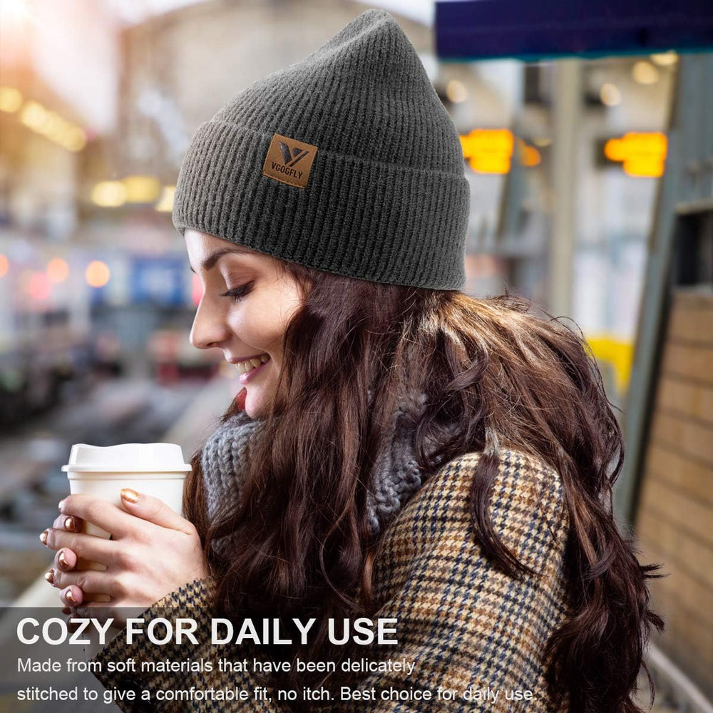 Gorro Slouchy de Invierno - Gorro Tejido Suave y Cálido