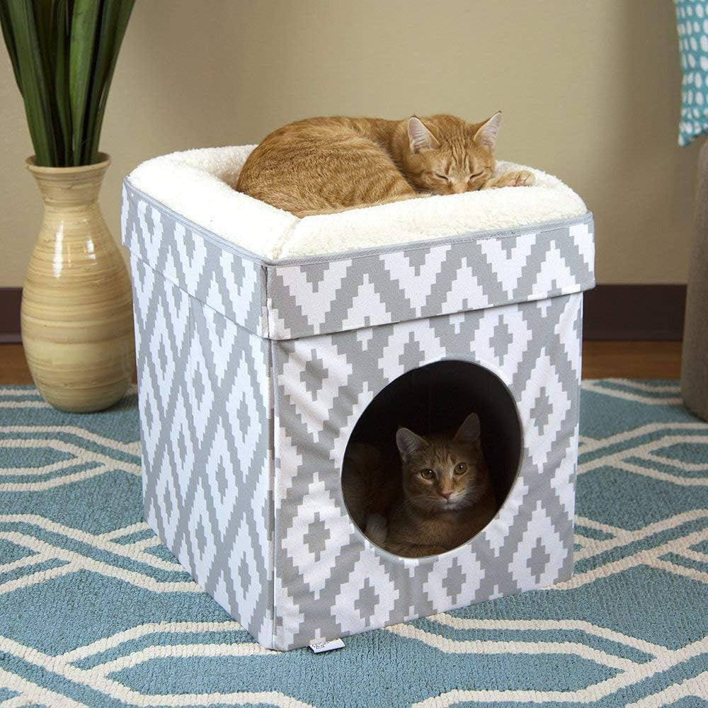 Cubo para Gatos de Interior – Blanco 🐱