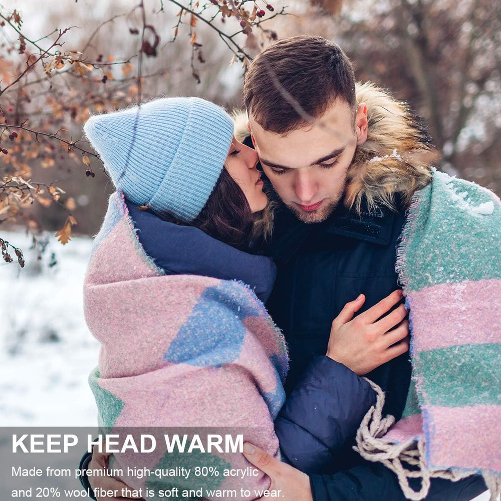 Gorro Slouchy de Invierno - Gorro Tejido Suave y Cálido
