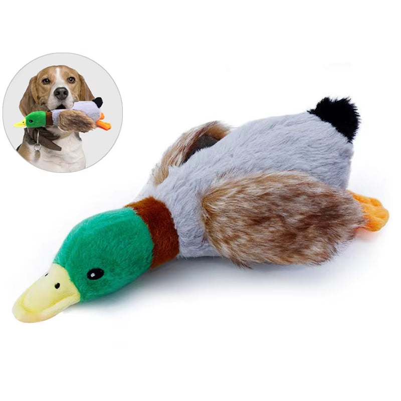 Juguete de pato de peluche adorable con sonido para mascotas