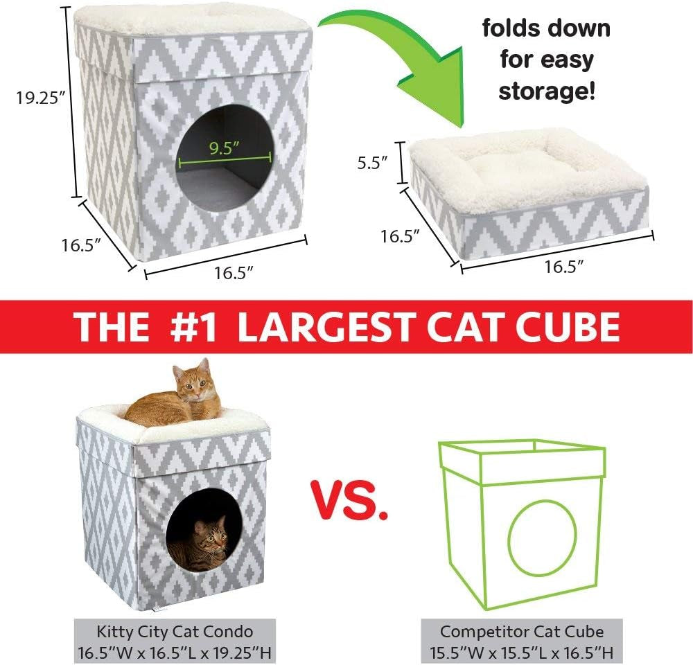 Cubo para Gatos de Interior – Blanco 🐱
